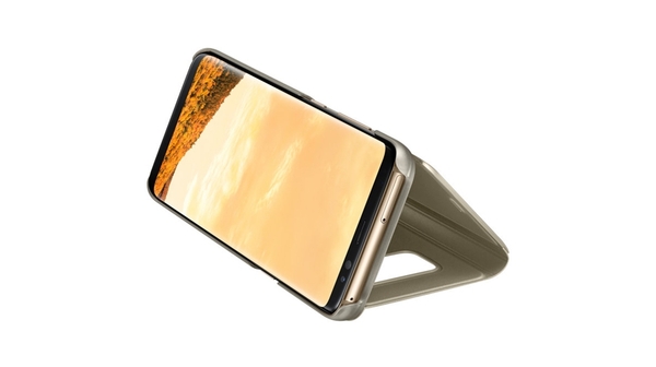 Bao da Clear View S8 (vàng) thiết kế giao diện đẹp mắt