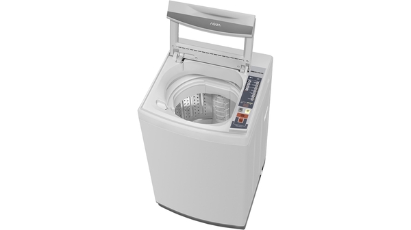 Máy giặt Aqua AQW-S70AT (H) màu xám nhạt được thiết kế nắp kính cường lực