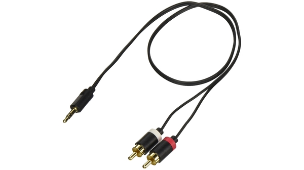 Cáp Audio Jack 3.5mm - 2XRCA Elecom DH-MWRN05 0.5m có đầu kết nối mạ vàng 24k
