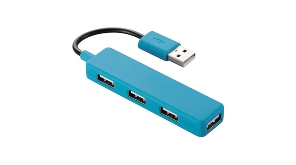 Bộ chia USB Elecom U2H-SN4BBU màu xanh