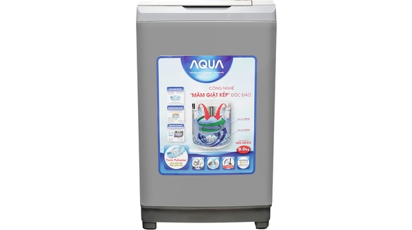 Máy giặt Aqua AQW-W90AT màu bạc chính hãng giá tốt tại Nguyễn Kim