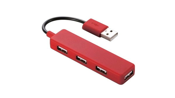 Bộ chia USB Elecom U2H-SN4BRD màu đỏ