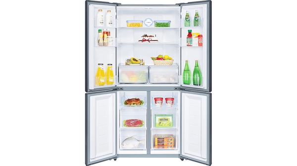 Tủ lạnh Aqua Inverter 456 lít AQR-IG525AM(GW) mở cửa