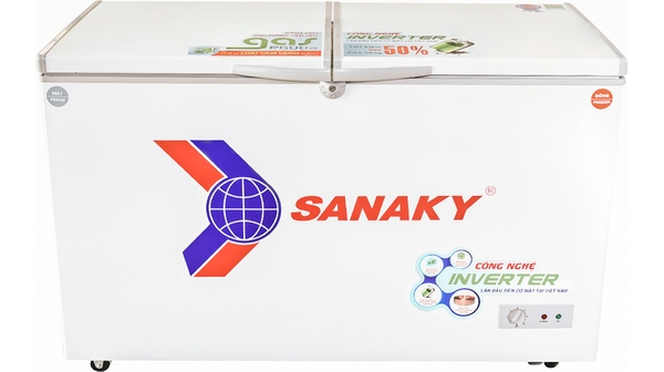 Tủ đông Sanaky Inverter 280 lít VH 4099W3 mặt chính diện