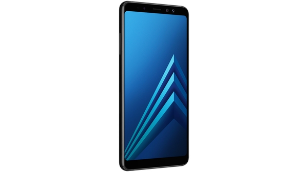 Điện thoại Samsung Galaxy A8+ 2018 màu đen bên trái