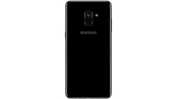Điện thoại Samsung Galaxy A8+ 2018 màu đen mặt lưng