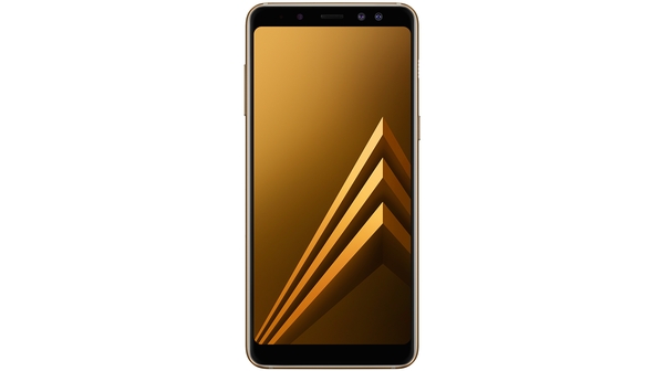 Điện thoại Samsung Galaxy A8 2018 màu vàng mặt trước