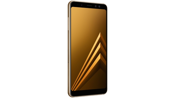Điện thoại Samsung Galaxy A8 2018 màu vàng góc phải