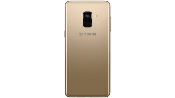 Điện thoại Samsung Galaxy A8 2018 màu vàng mặt lưng