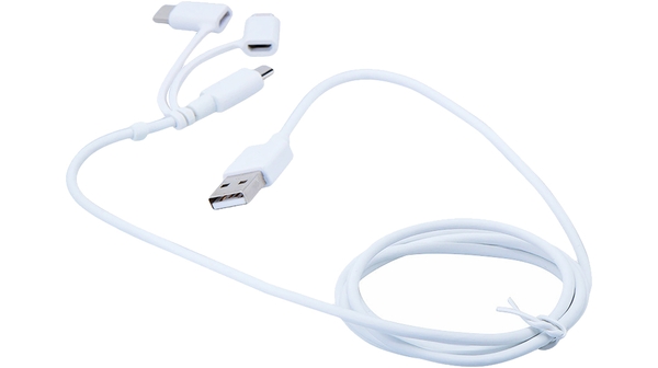 Cáp 3in1 Energizer C11UBX3CFWH4 màu trắng được làm từ chất liệu vỏ bằng nhựa PVC cao cấp