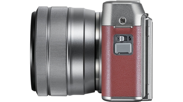 Máy Ảnh Mirrorless Fujifilm X-A5 ống kính XC 15-45mm màu hồng cạnh bên