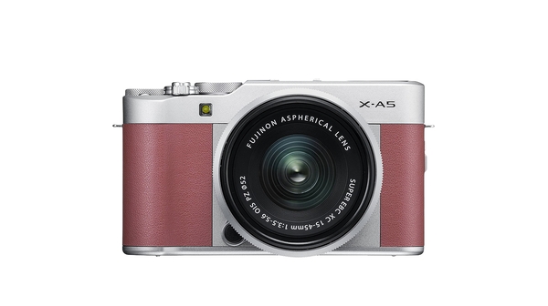 Máy Ảnh Mirrorless Fujifilm X-A5 ống kính XC 15-45mm màu hồng mặt trước