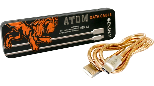 Cáp sạc Genshai Type-C GT10 1m,vỏ dây có bọc lưới chống nhiễu