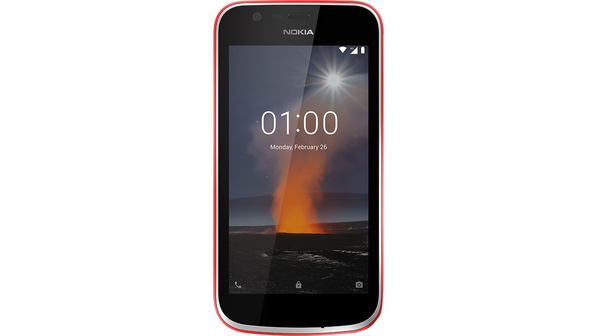Điện thoại Nokia 1 màu đỏ cam mặt trước