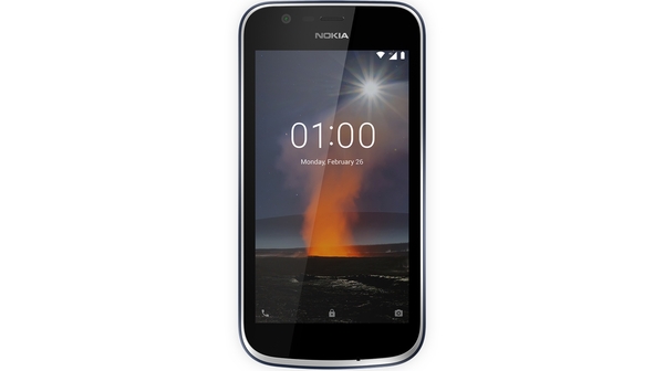 Điện thoại Nokia 1 màu xanh đen mặt trước