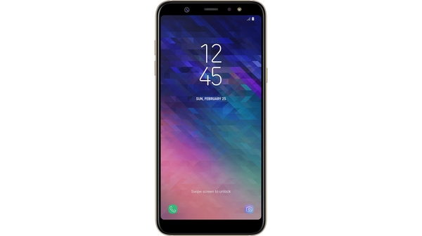 Điện thoại Samsung Galaxy A6 màu vàng (2018) mặt trước