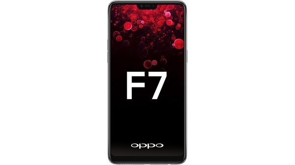 Điện thoại Oppo F7 màu bạc mặt trước