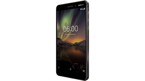 Điện thoại di động Nokia 6.1 màu đen mặt phải