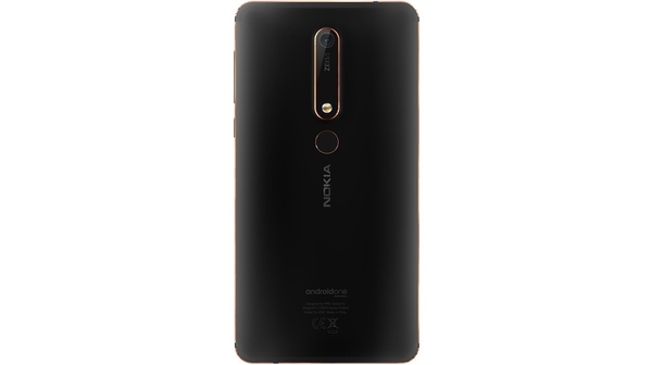 Điện thoại di động Nokia 6.1 màu đen mặt sau