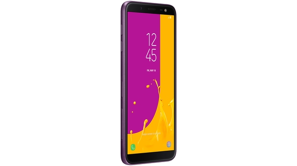 Điện thoại Samsung Galaxy J6 (2018) màu tím mặt bên trái