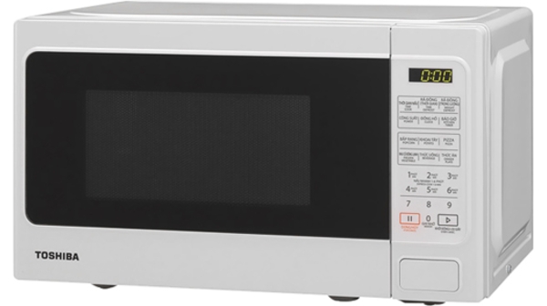 Lò vi sóng Toshiba 20 lít ER-SS20(W)VN được thiết kế với kiểu dáng đơn giản, kết hợp gam màu trắng trang nhã