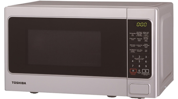 Lò vi sóng Toshiba 20 lít ER-SGS20(S)VN với tính năng hâm nóng làm chín thực phẩm bên trong kết hợp chức năng nướng làm giòn lớp vỏ bên ngoài