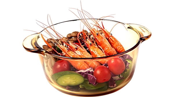 Nồi thủy tinh Luminarc Amberline Granite màu hổ phách với thiết kế mới tinh tế cùng đáy nồi hoa văn