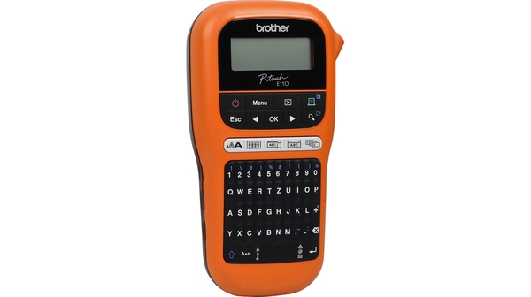 Máy in nhãn Brother PT-E110 sử dụng 06 pin AAA hoặc dùng adapter
