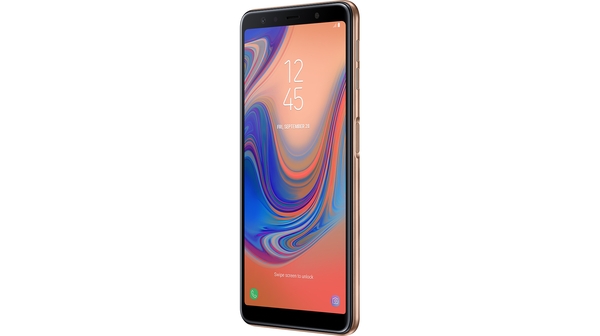 Samsung Galaxy A7 (2018) màu vàng với hệ điều hành Android 8.0 (Oreo)