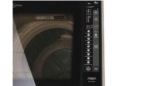 Máy giặt Aqua 8 kg AQW-U800BT (S) bảng điều khiển