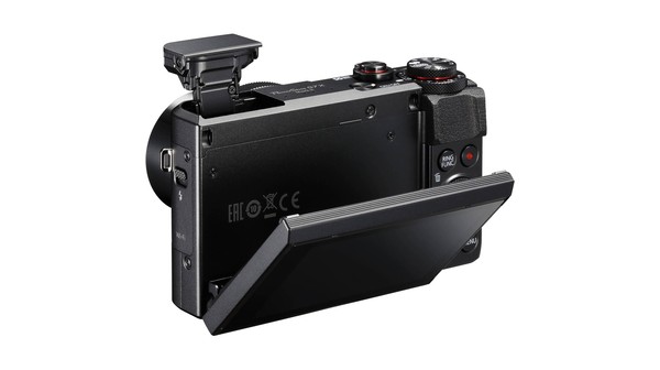 Máy ảnh Canon Powershot G7X MKII mặt sau nghiêng