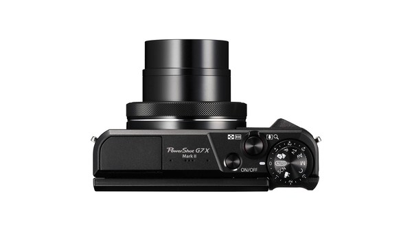 Máy ảnh Canon Powershot G7X MKII mặt bên có ống kính