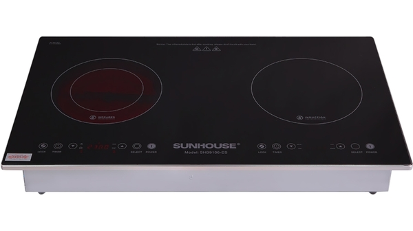 Bếp đôi điện từ hồng ngoại Sunhouse SHB9106-ES giá hấp dẫn tại Nguyễn Kim