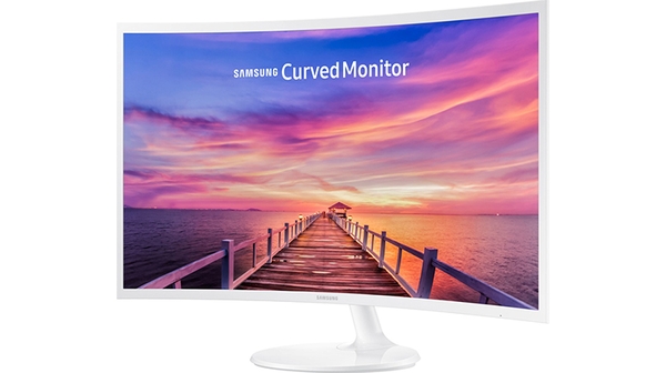 Màn hình máy tính Samsung LC32F391FWEXXV mặt nghiêng phải