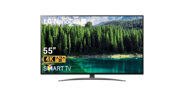 NanoCell TV LG 4K 55 Inch 55SM8600PTA mặt chính diện