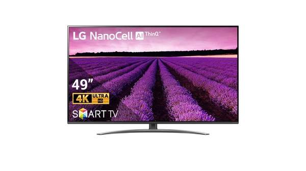NanoCell Tivi LG 4K 49 inch 49SM8100PTA mặt chính diện