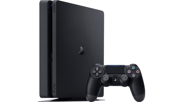 Máy chơi game Sony Playstation 4 Slim 1TB CUH-2218B B01 có màu đen mạnh mẽ, thiết kế nhỏ gọn
