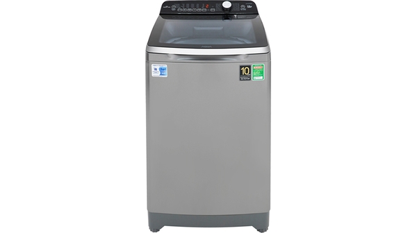 Máy giặt Aqua Inverter 10 kg AQW-DR100ET (S) mặt chính diện