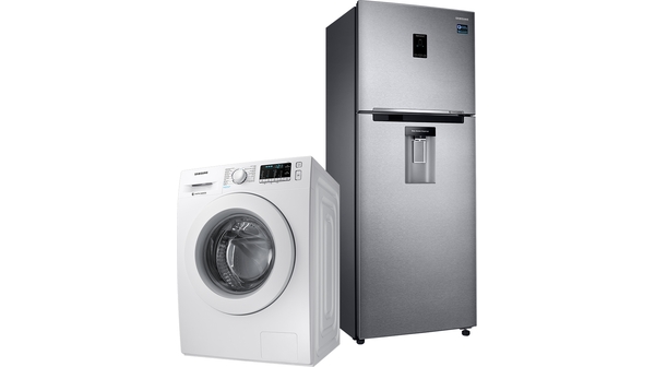 Combo Tủ lạnh Samsung 394 lít RT38K5982SL + Máy giặt Samsung 8 kg WW80J52G0KW giá hấp dẫn tại Nguyễn Kim