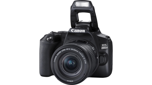 Máy ảnh Canon EOS 200D II Kit 18-55 BK mặt nghiêng