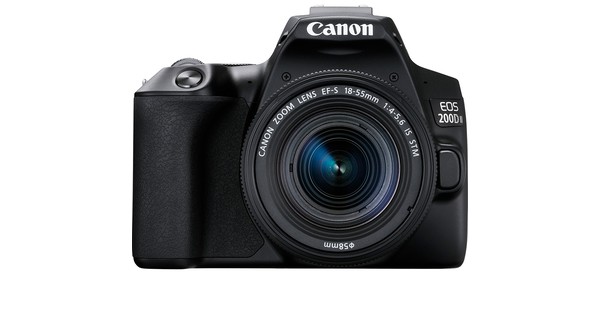 Máy ảnh Canon EOS 200D II Kit 18-55 BK mặt chính diện