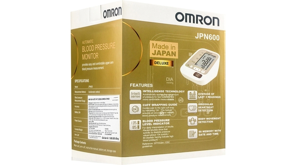 Máy đo huyết áp Omron JPN600 hộp sản phẩm