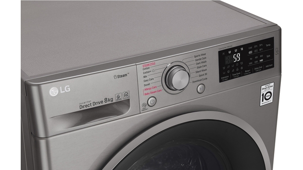 Máy giặt LG Inverter 8 kg FC1408S3E bảng điều khiển