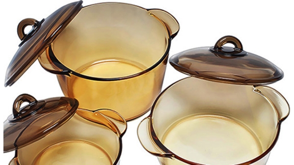 Bộ 3 nồi thủy tinh Luminarc Blooming Amberline mặt trong