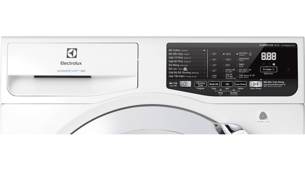 Máy giặt Electrolux Inverter 9kg EWF9025BQWA bảng điều khiển