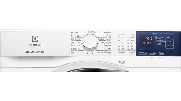 Máy giặt Electrolux Inverter 10 kg EWF1024BDWA bảng điều khiển