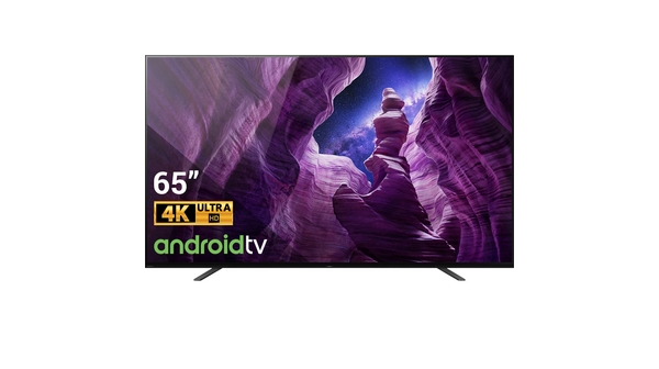 Android Tivi Sony 4K 65 inch KD-65A8H mặt chính diện