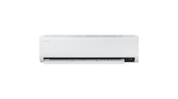 Máy lạnh Samsung Inverter 1 HP AR10TYGCDWKNSV mặt chính diện cánh quạt mở