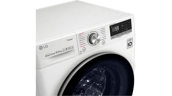 Máy giặt LG Inverter 10.5 Kg FV1450S3W bảng điều khiển