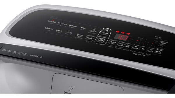 Máy giặt Samsung Inverter 9 kg WA90T5260BY/SV bảng điều khiển